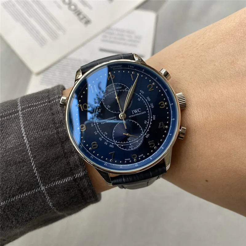 portugieser IWC Blue Dial Chronograph