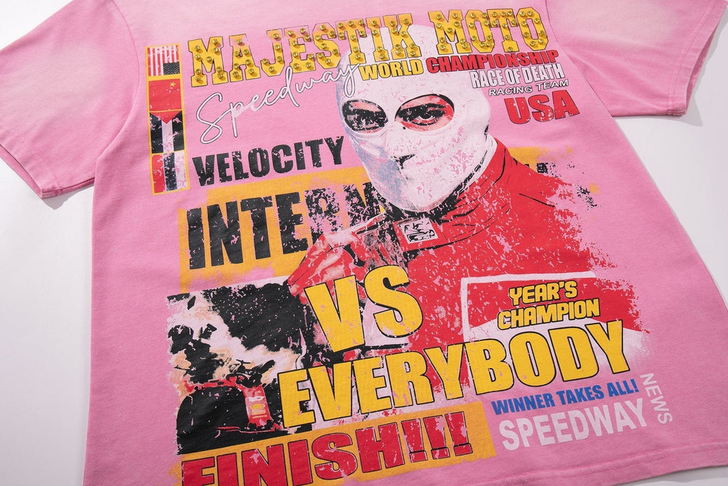 MAJESTIK Racing Moto Graphic T-Shirt — detail