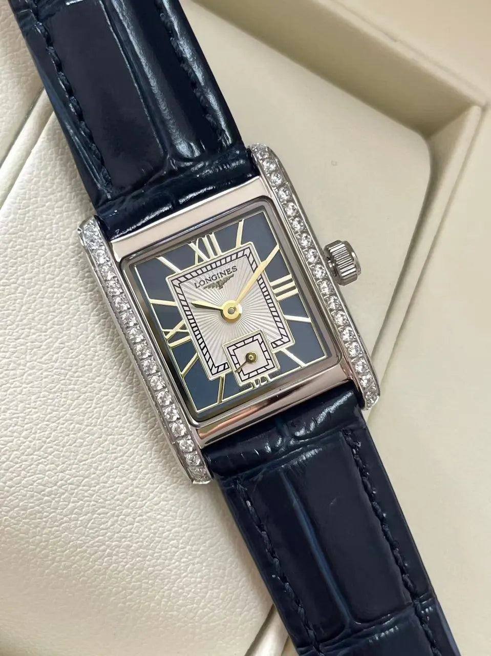 Longines Diamond Bezel Blue