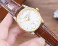 Longines Gold Bezel Leather Watch