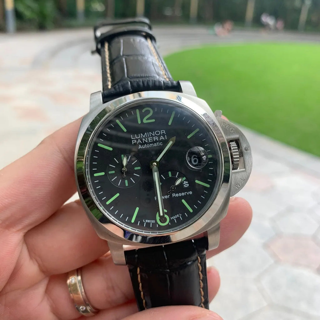 Panerai Luminor Black Dial Leather - Hình 7