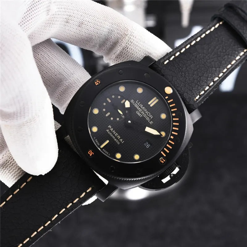Panerai GMT Black Leather - Hình 7