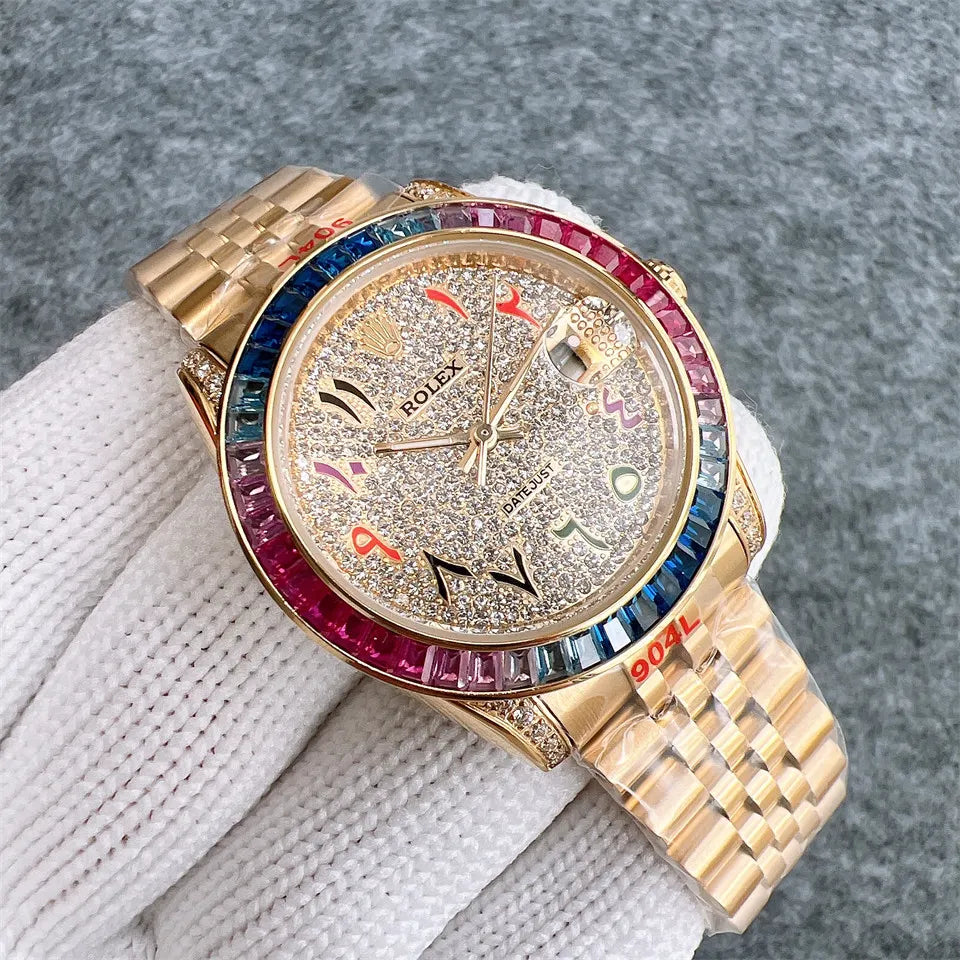 Rolex Gold Rainbow Diamond Dial - Hình 6