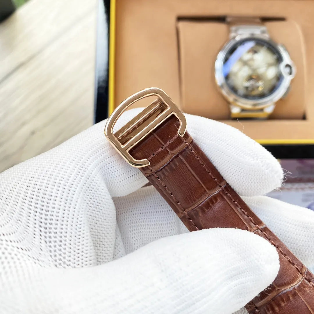 Cartier Gold Brown Moon Phase - Hình 2
