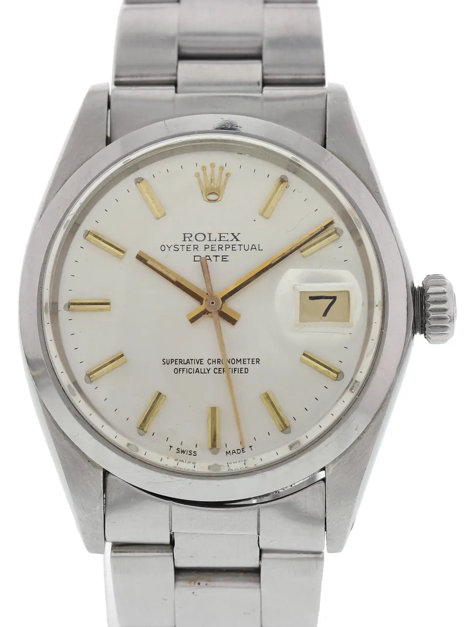 Rolex Silver Dial Steel Date