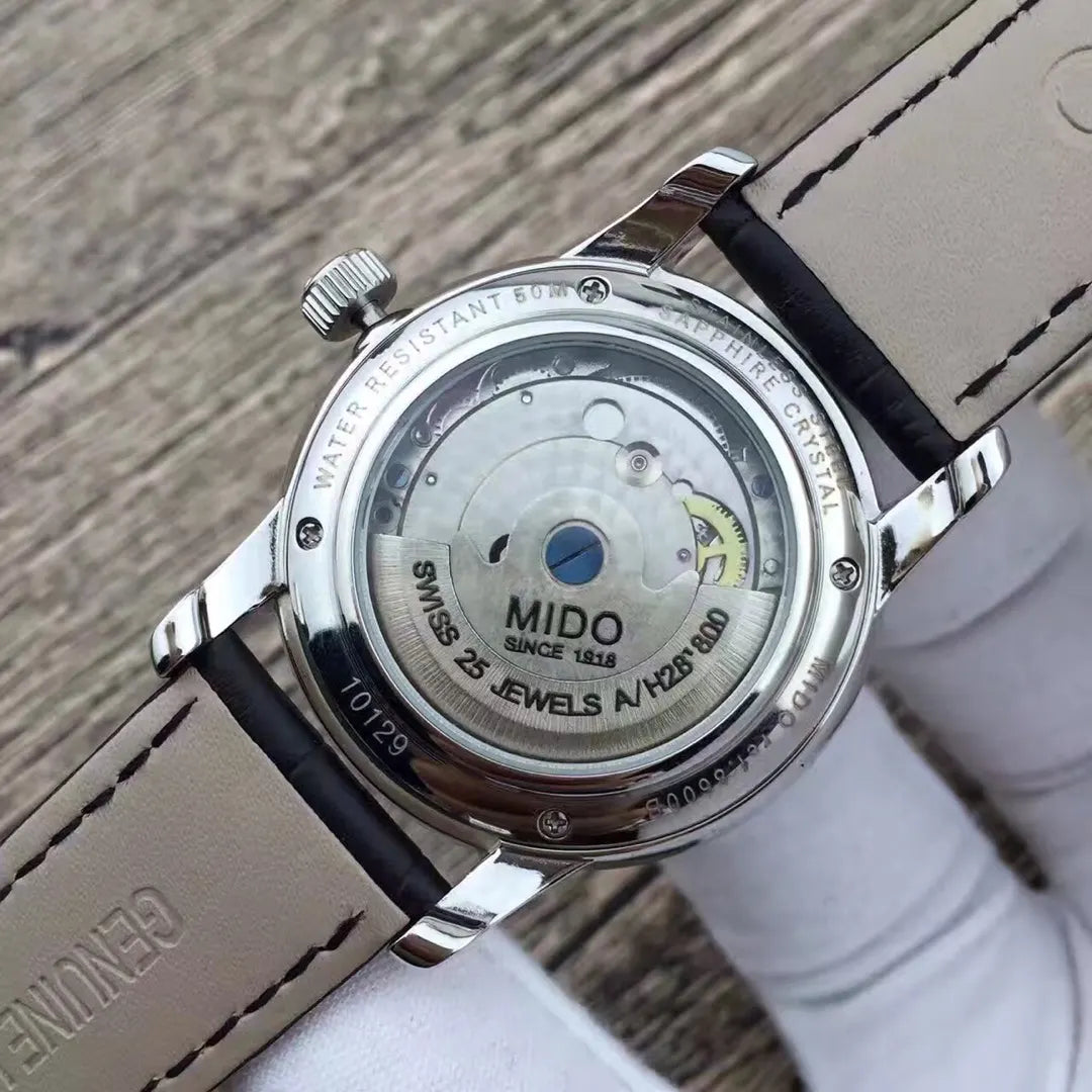 Mido Black Dial Gold Bezel - Hình 2