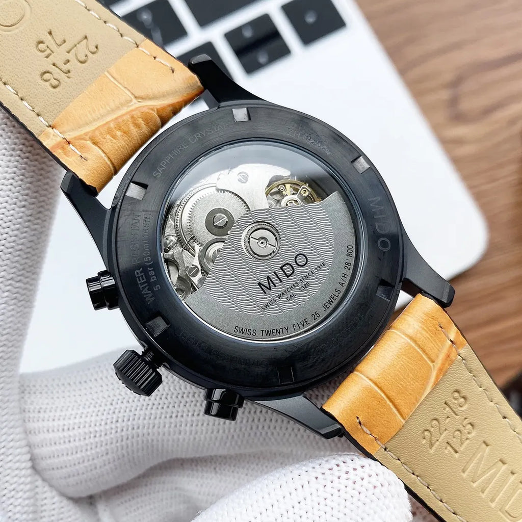 orange Mido Multifort Black PVD - Hình 3