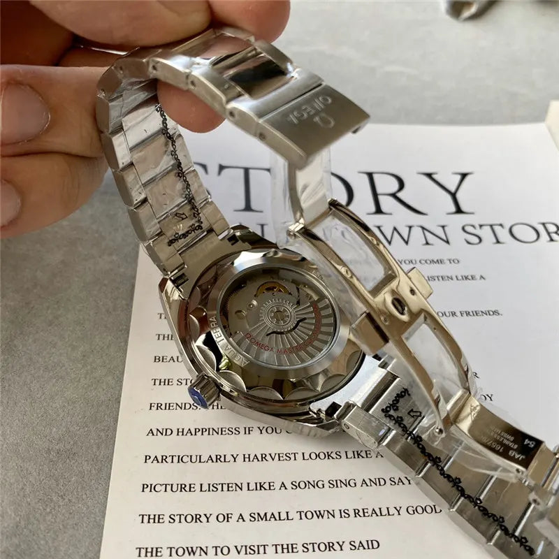 Omega Blue Dial Two Tone - Hình 2