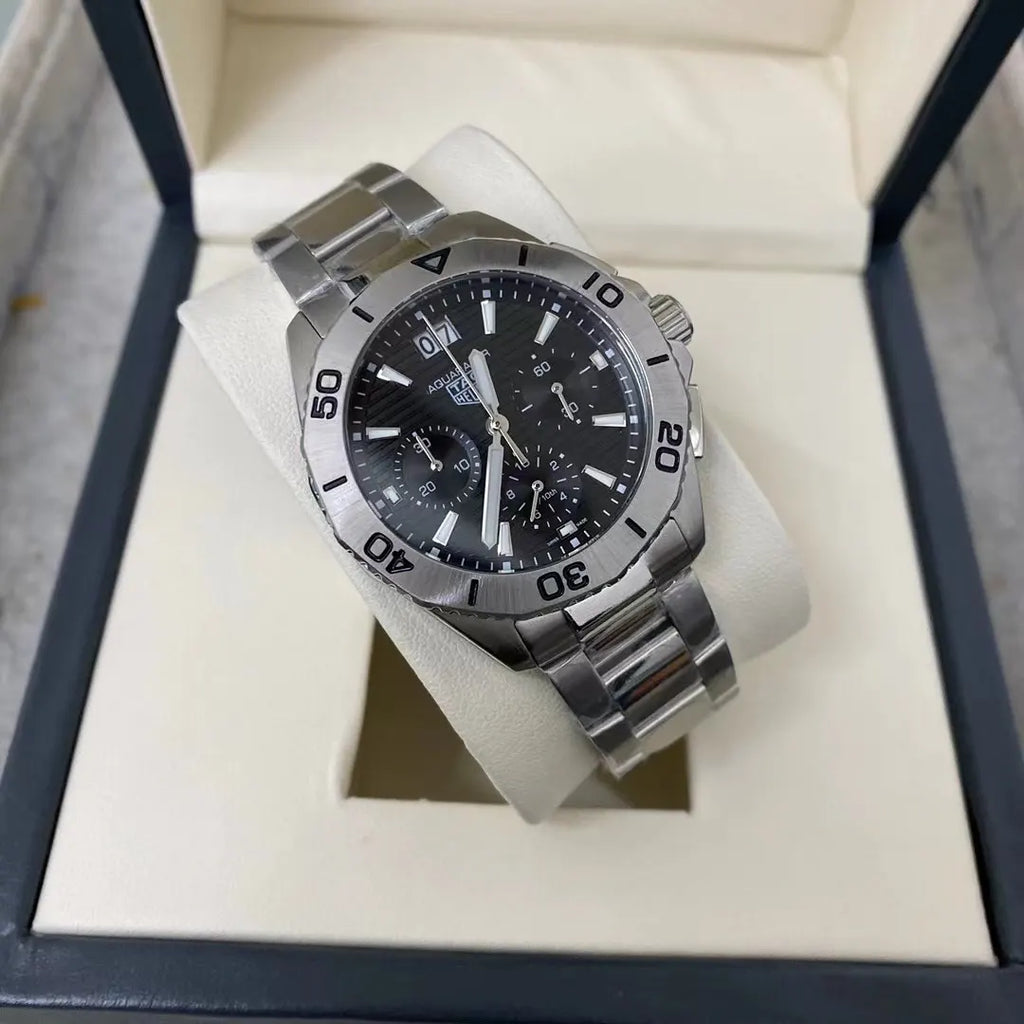 aquaracer Tag Heuer Black Chronograph - Hình 6