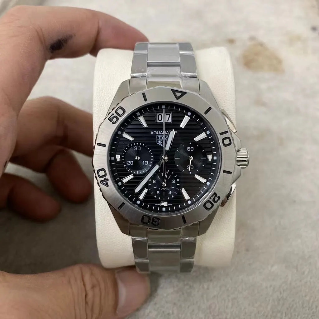 aquaracer Tag Heuer Black Chronograph - Hình 5