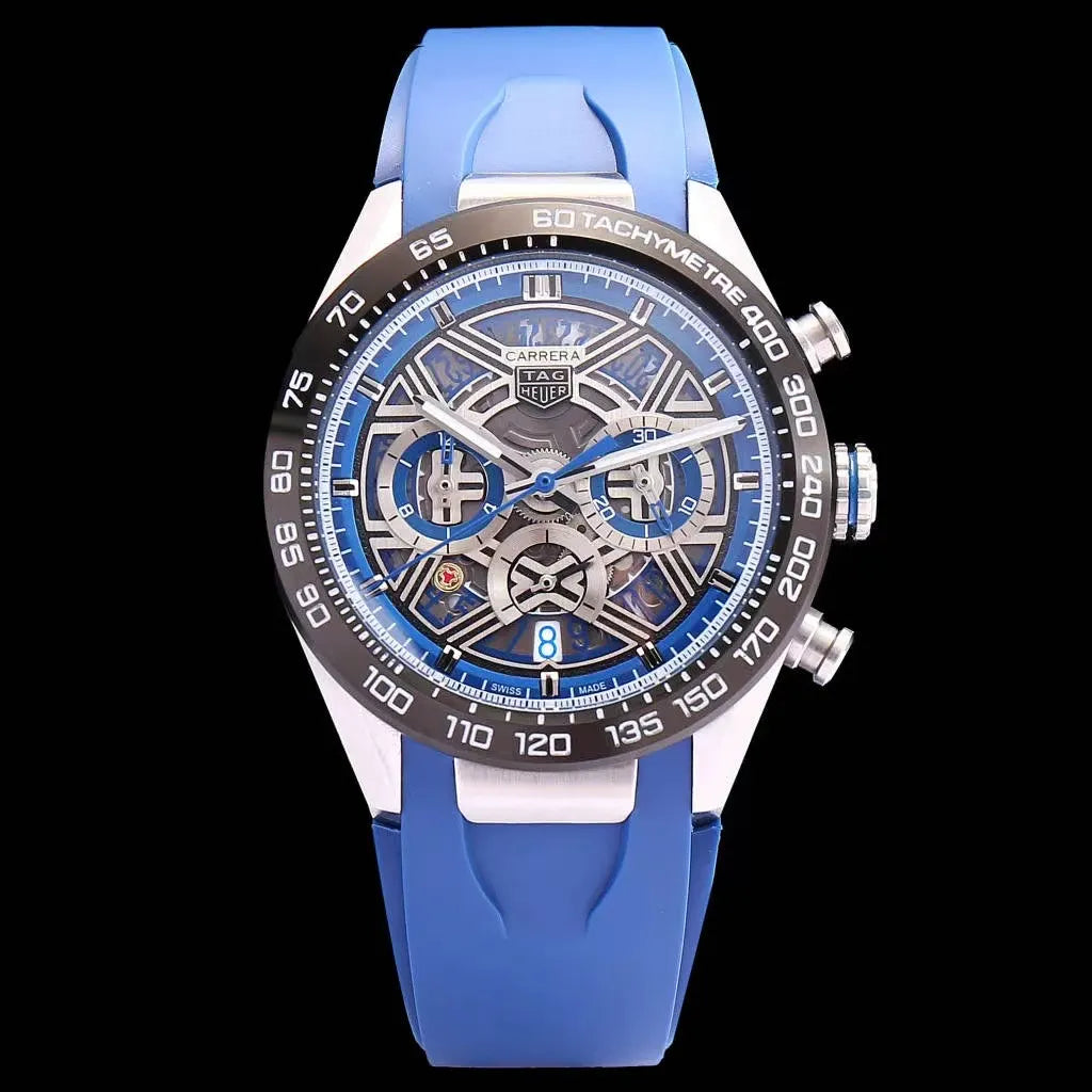 Carrera Blue Rubber Chronograph - Hình 4