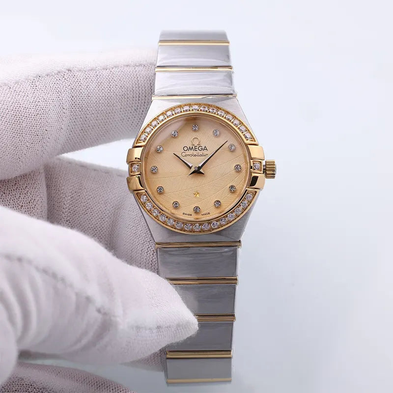 constellation Omega Gold Diamond Bezel