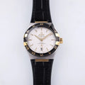 Omega Black Bezel Silver Dial