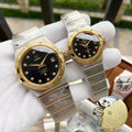 constellation Omega Black Dial Diamond Bezel