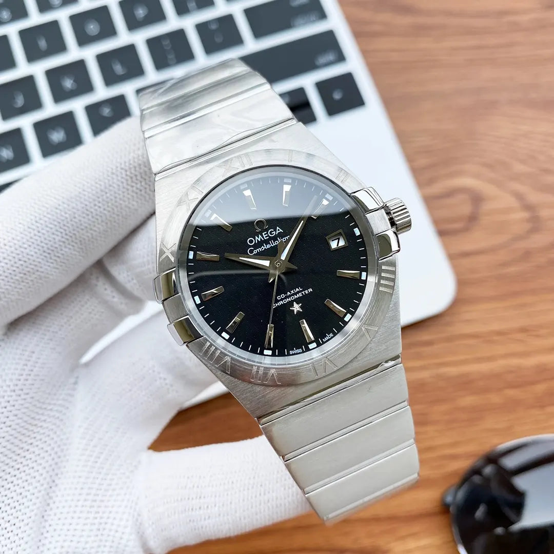 Omega Constellation Black Dial Steel