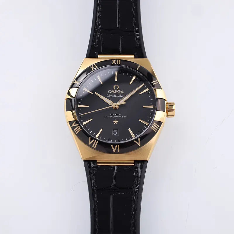 Omega Blue Leather Watch constellation - Hình 2