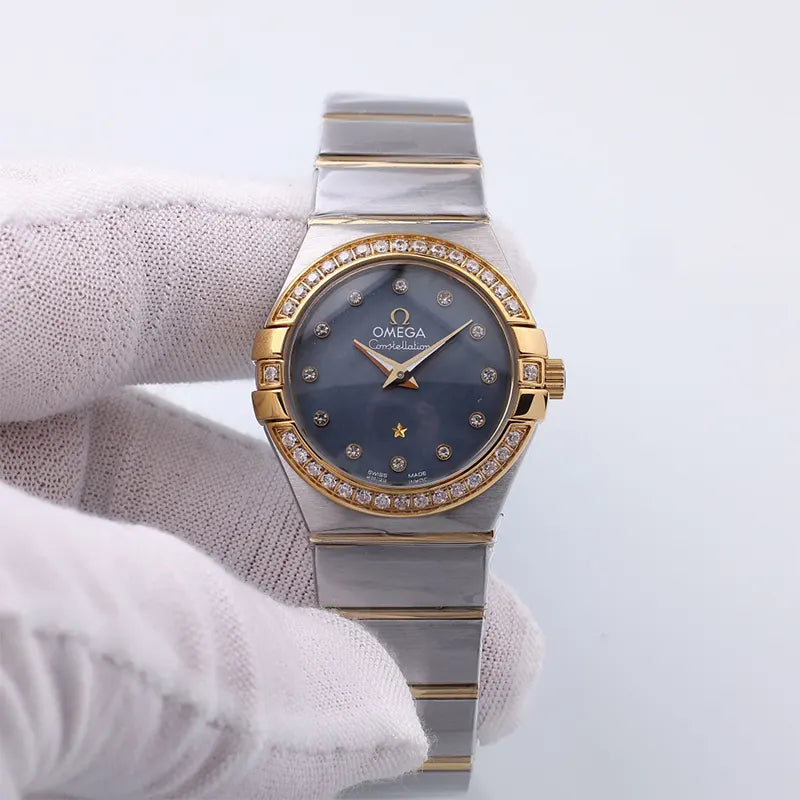 Omega Blue Diamond Steel Gold