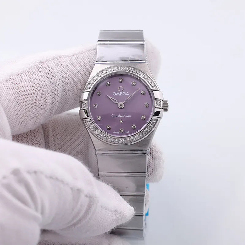 Omega Lilac Diamond Bezel