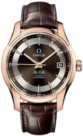 de Omega Brown Dial Rose Gold