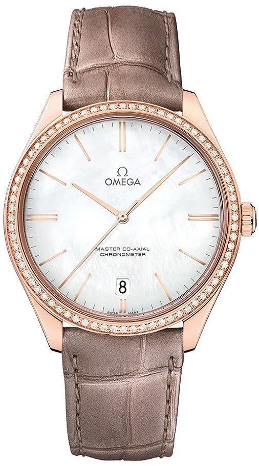 de ville Omega Rose Gold Diamond Bezel