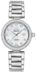 ladymatic Omega Diamond Bezel Steel Watch