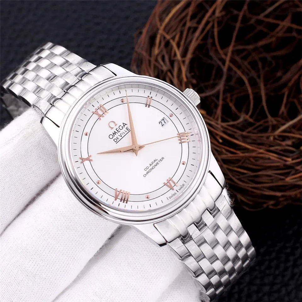 de Omega White Dial Steel Bracelet