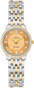 Omega Gold Dial Diamond Bezel