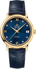 gold Omega De Ville Blue Diamond