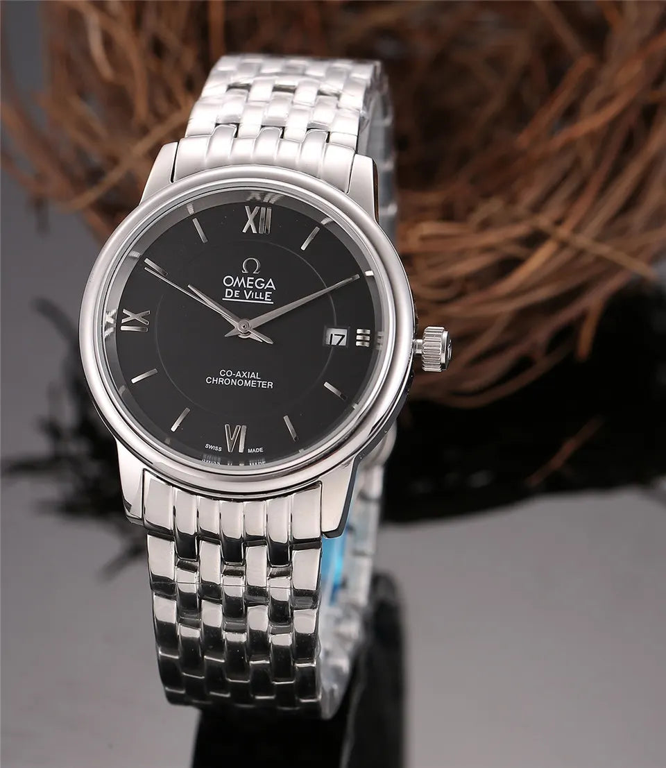 Omega De Ville Black Dial steel