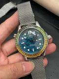 Omega Rainbow Bezel Steel Mesh