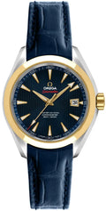 Omega Blue Leather Gold