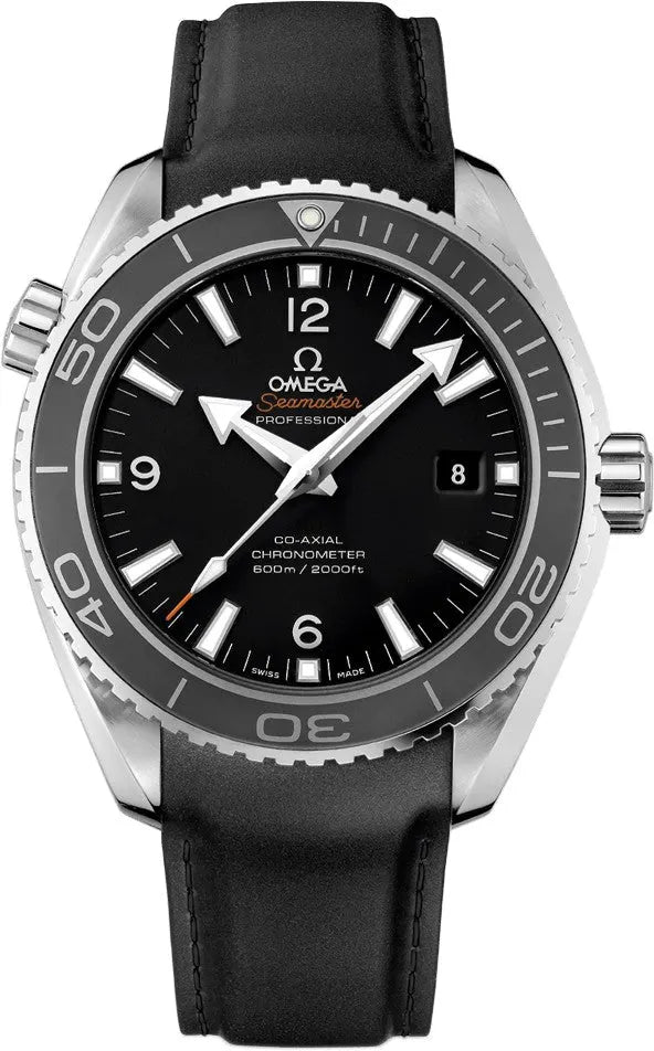 co Omega Black Leather Seamaster