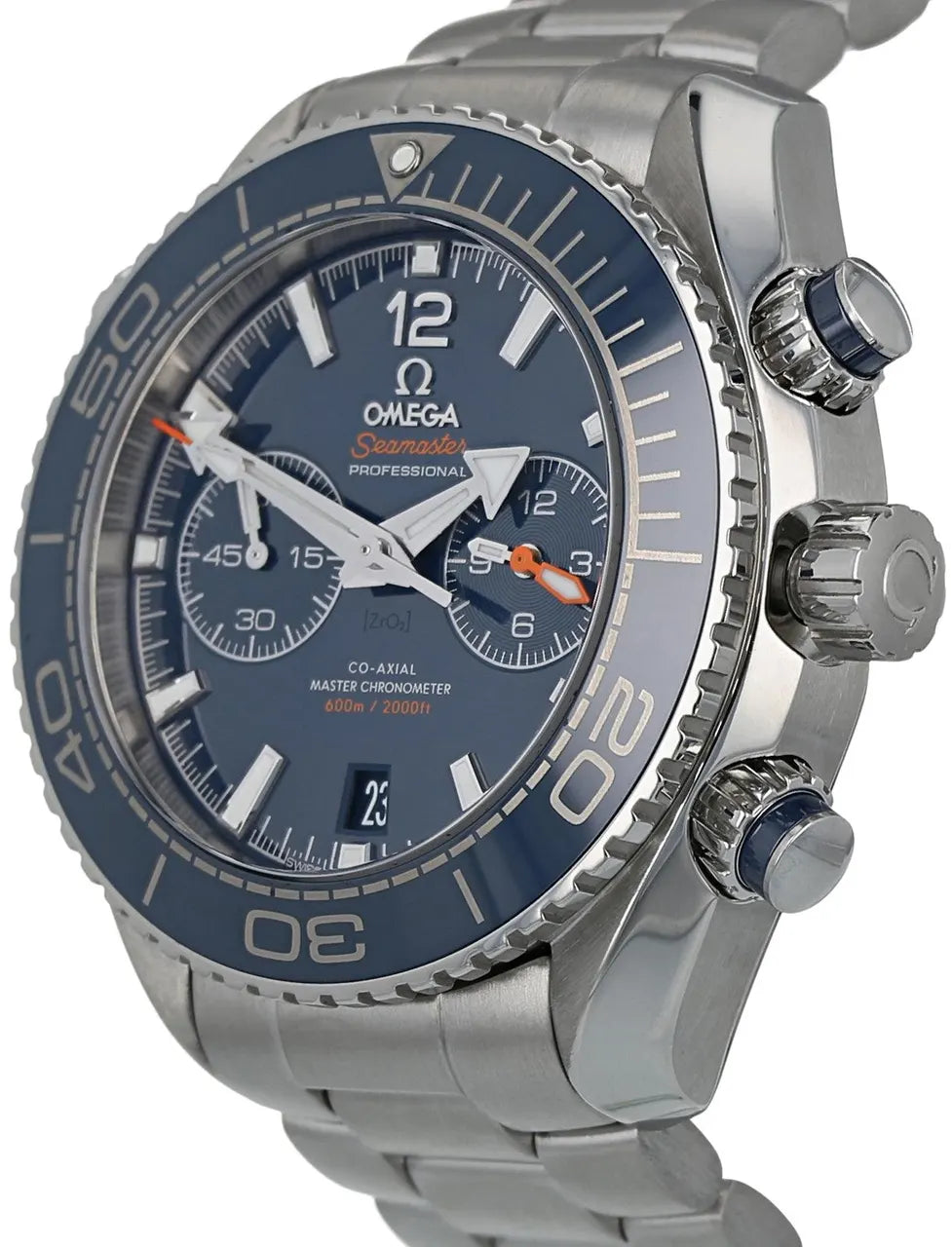 Omega Blue Chronograph Steel