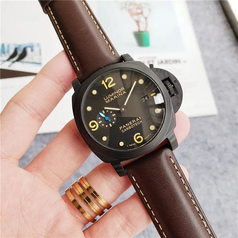 Panerai Carbotech Brown Leather - Hình 8