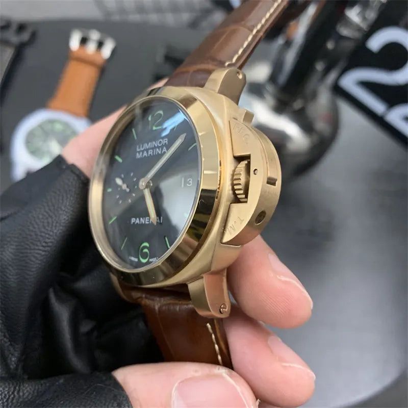 Panerai Gold Black Leather - Hình 6