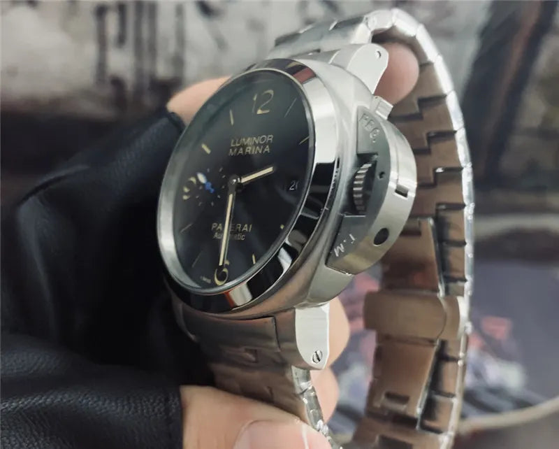luminor Panerai Steel Black Dial - Hình 3