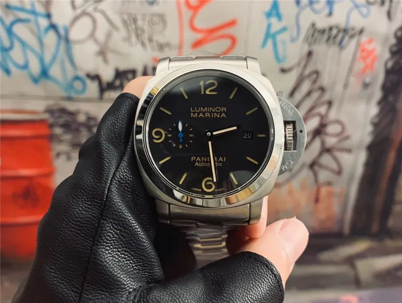 luminor Panerai Steel Black Dial