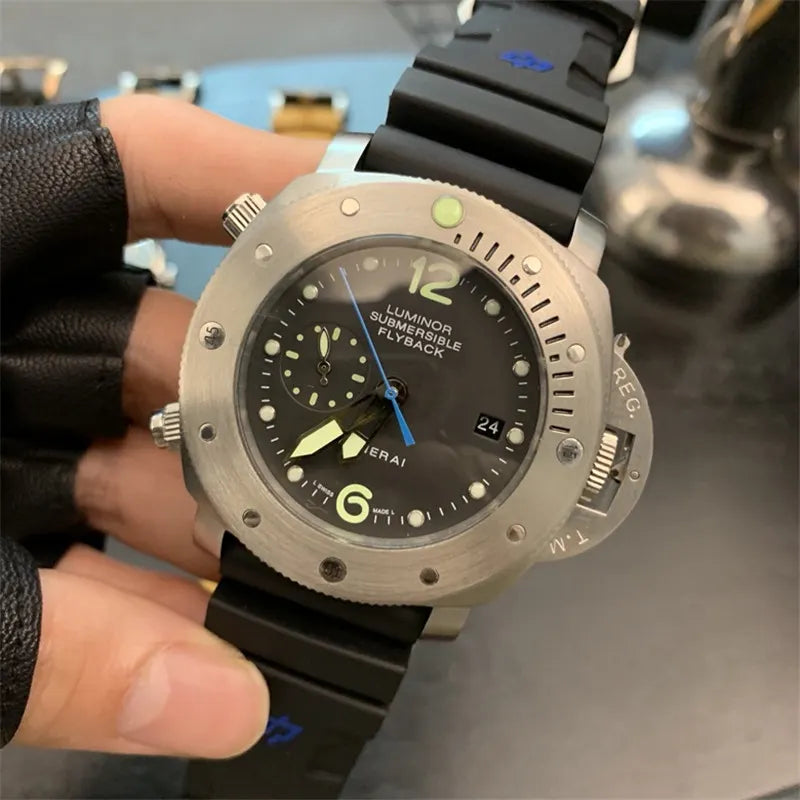 Panerai Black Rubber Flyback Chronograph - Hình 7