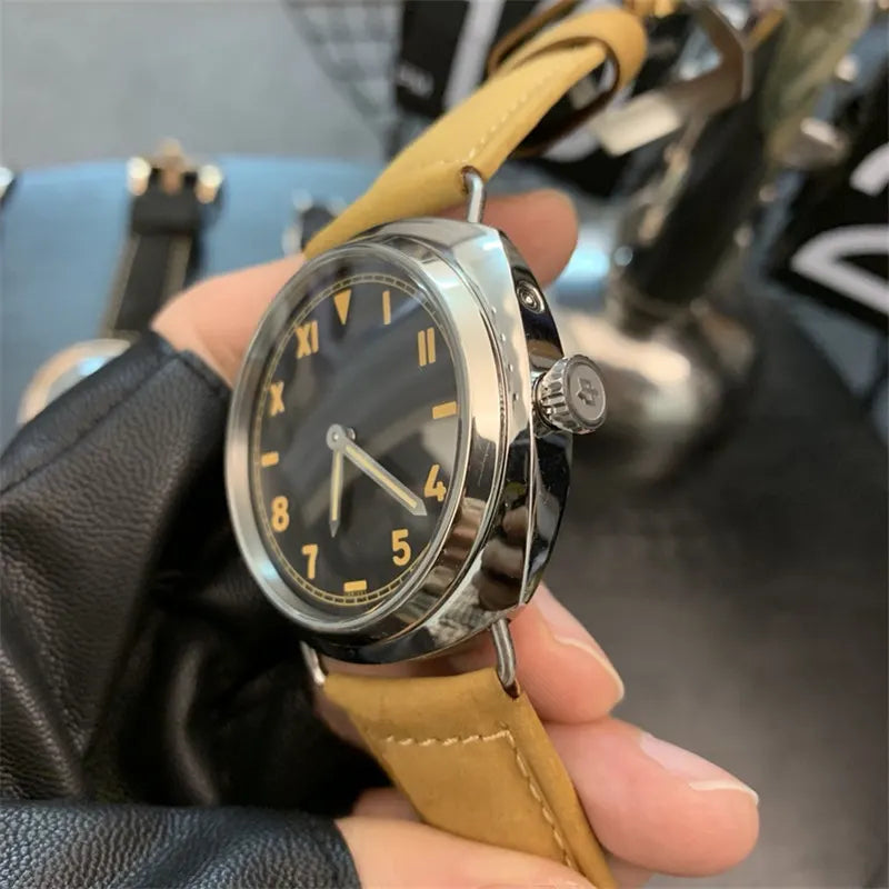 black Vintage Style Watch - Hình 6