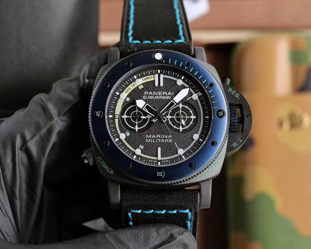 Panerai Black Rubber Dive Watch - Hình 8