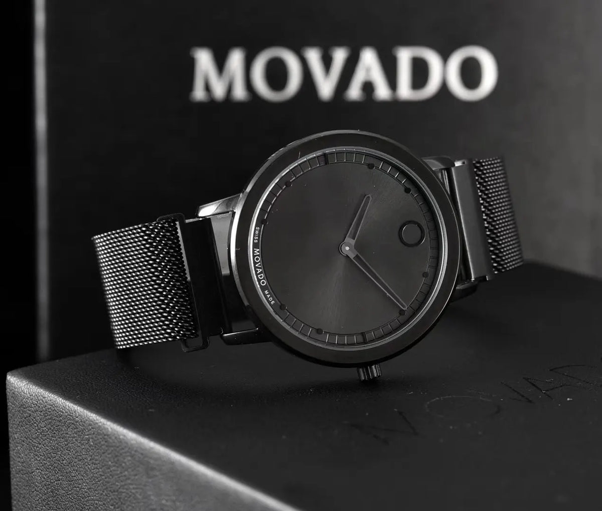 Movado Black Mesh Watch