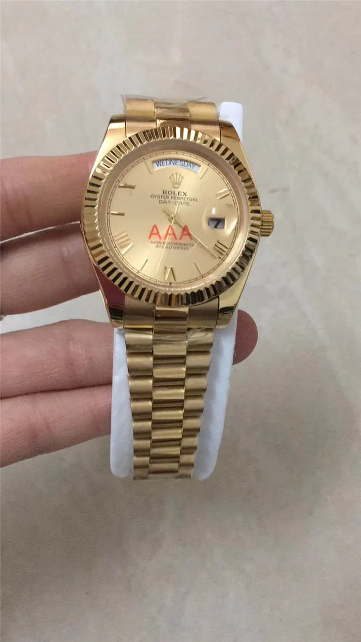 day Rolex Gold Fluted Champagne - Hình 13
