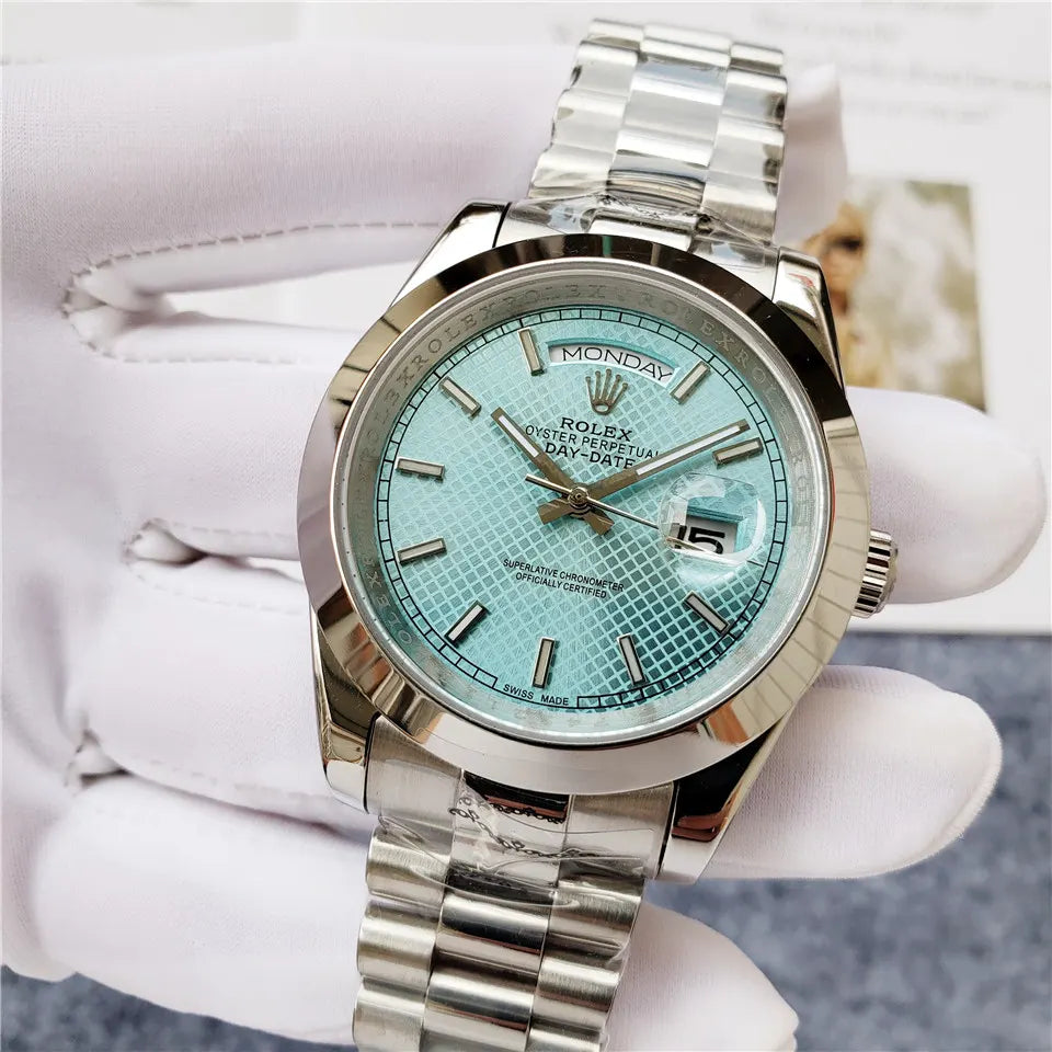 Rolex Silver Steel Tiffany Blue - Hình 7