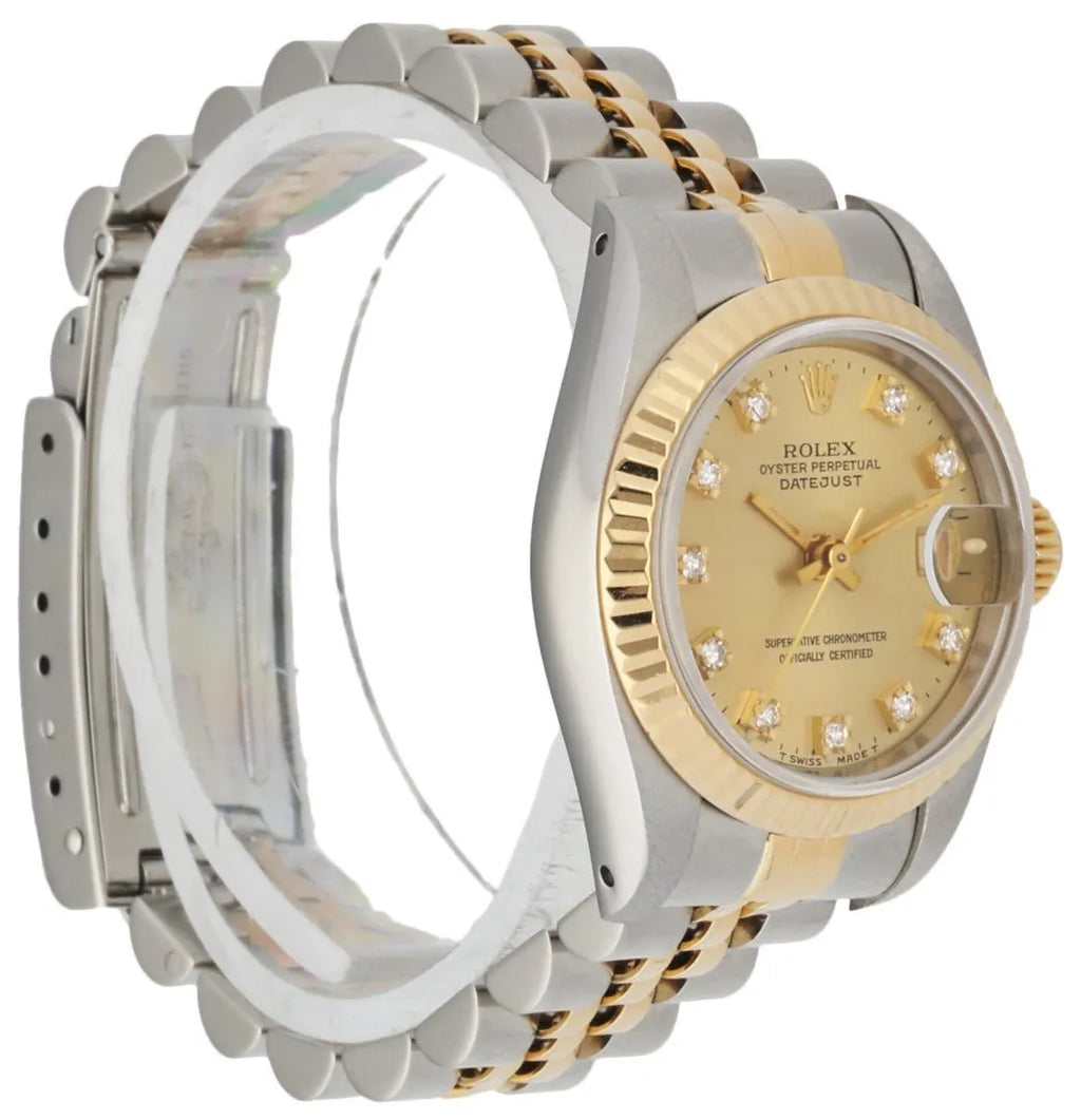Rolex Gold Dial Diamond Two-Tone - Hình 3