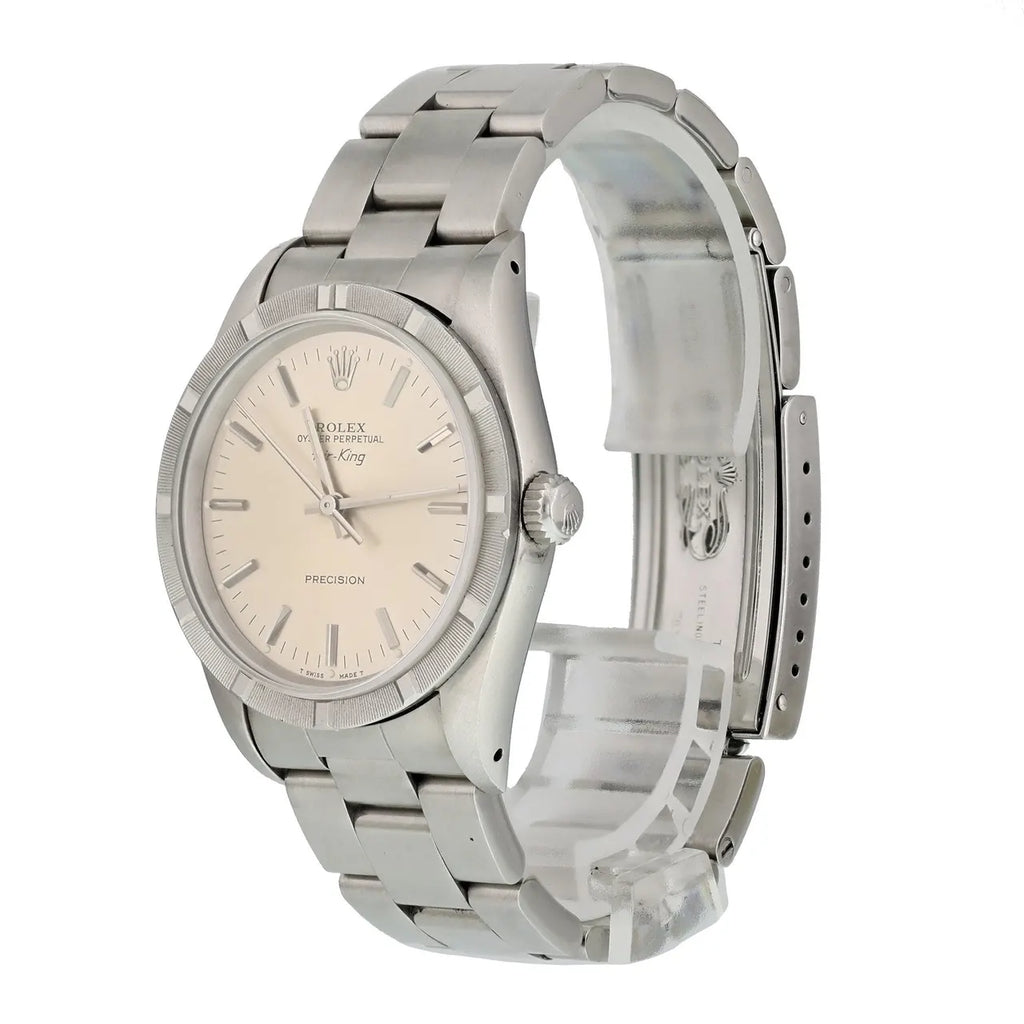 Vintage Rolex Air-King Silver Dial - Hình 2