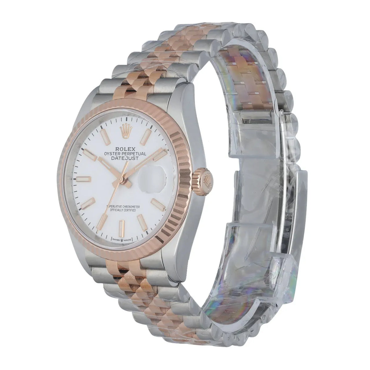 datejust Rolex White Dial Two-Tone - Hình 2