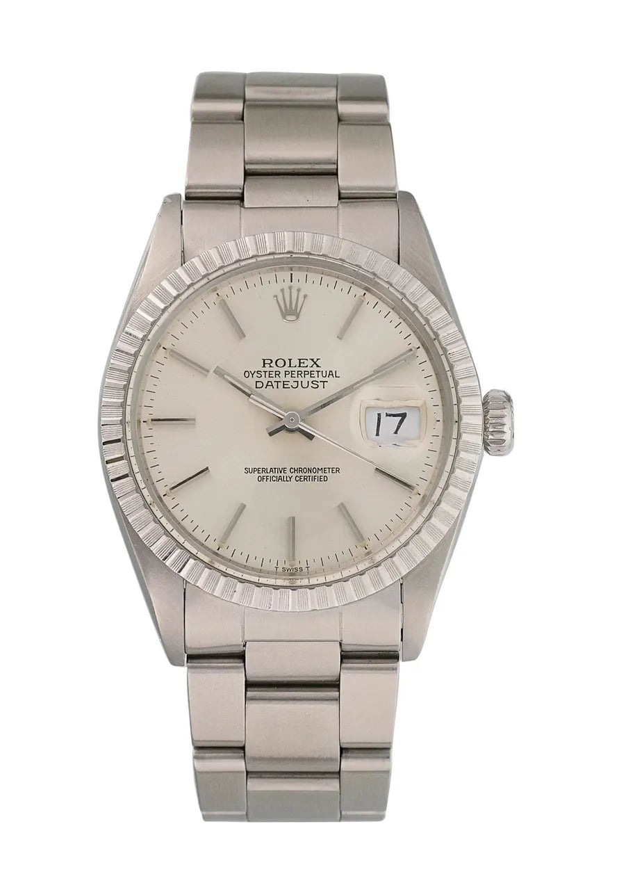 Rolex Datejust Silver Fluted Bezel