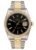 Rolex Black Dial Two-Tone Gold
