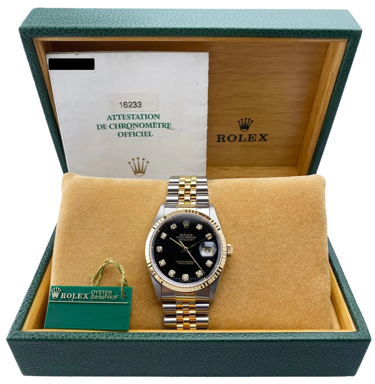 dial Rolex Black Diamond Datejust - Hình 2