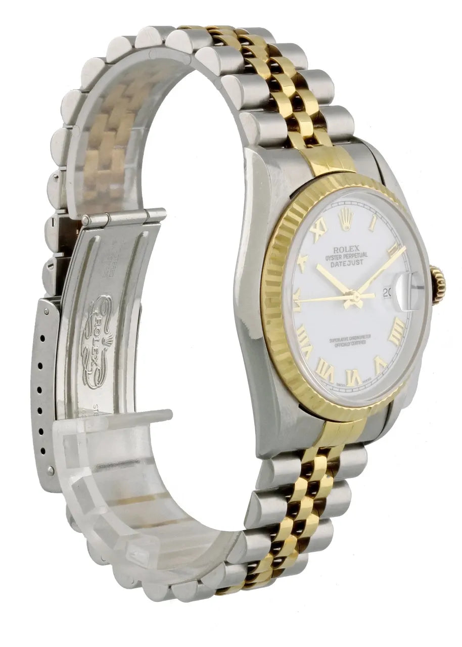 datejust Rolex White Roman Numeral - Hình 3